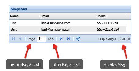 Ext.toolbar.Paging component